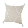 thumbnail image 5 of LR Home Ox Bay Hand-Woven Tan/White Geometric All-Natural Cotton Pillow Cover, 5 of 9