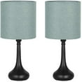 thumbnail image 2 of Haitral Modern Nightstand Lamps with Metal Base, Blue Shade Set of 2, 2 of 7