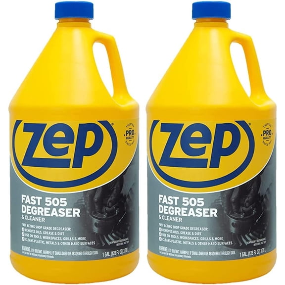 Zep Fast 505 Degreaser & Cleaner - 128 oz. (Case of 2) ZU5051282 - Removes Oils, Grease & Dirt on Tools, Grills, Decks, & Plastic