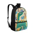 thumbnail image 2 of Uourmeti Mama Dino and Babies Polyester Backpack, Smooth Double Zipper Daypack 17 Inch Large Storage School Bookbag for Daily Use Travel, 2 of 6