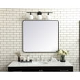 thumbnail image 2 of Soft corner metal rectangular mirror 36x40 inch in Black, 2 of 9