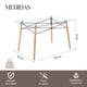 thumbnail image 3 of Mesa de Comedor Reforzada Rectangular de Vidrio Cristal Templado Elly Decor, 3 of 6