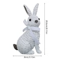 thumbnail image 2 of Easter ornament decor,Simulation Bunny Figurine Easter Tabletop Decoration Festival Art Rabbit Craft Ornament,White, 2 of 6