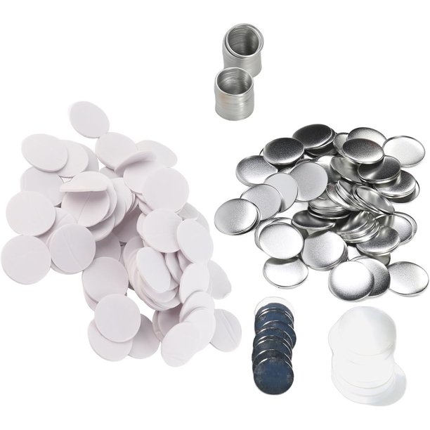 Fabricante de Espejos 100 Juegos de Botones Redondos de Espejo de 58mm, Piezas Diy en Blanco, Hojalata a Prueba de Herrumbre, Suministros para Hacer Botones