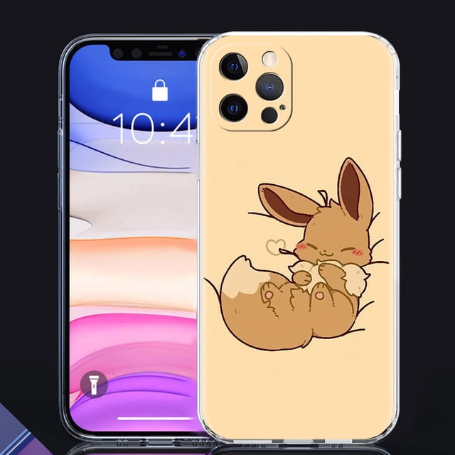Clear Cover For Apple iPhone 13 11 14 Pro Max 12 Mini Soft Phone Case XR SE 2020 7 8 Plus X XS 6S Shell Pokemon Cute Eevee Lunda xuanjing unisex