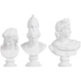 thumbnail image 1 of Miangastore 3Pcs Figure Statue Ornaments Famous Sculpture Plaster Bust Statues Photo Props, 1 of 8