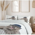 thumbnail image 6 of Ambesonne Irish Wolfhound Duvet Cover Sets, Dog in a Hat Image, 2-King, White and Warm Taupe, 6 of 7