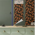 thumbnail image 5 of Ambesonne Spring Peel & Stick Wallpaper for Home, Tropical Butterfly Nature, 13"x36", Dark Orange Black, 5 of 5