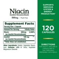 thumbnail image 4 of Nature’s Bounty Flush Free Niacin 500 mg Capsules for Energy Metabolism, 120 Ct, 4 of 6