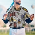 thumbnail image 5 of Lsque Bright Insects Pattern Mens Polo Golf Shirts Funny Graphics Shorts Sleeve Button Shirts Baseball T-shirt-3X-Large, 5 of 7