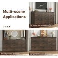 thumbnail image 6 of Blotout 70" Large Long Dresser with Deep Drawers, Farmhouse 12 Drawer Dresser for Bedroom, Wide Wood Chest of Drawers with Power Outlets, Rustic Brown Dresser, 6 of 9