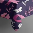 thumbnail image 4 of Pink Breast Cancer and Pioneer Flower Rectangle Tablecloth 60"x102",Waterproof Polyester Rectangle Table Cloth, Wipeable Spillproof Polyester Tablecloth for Dining, Camping, Indoor and Outdoor, 4 of 6