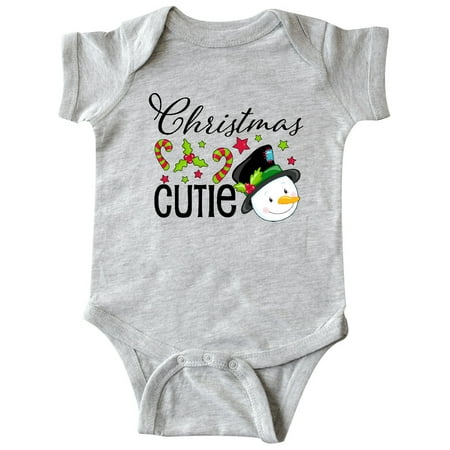 

Inktastic Christmas Cutie snowman Gift Baby Boy or Baby Girl Bodysuit