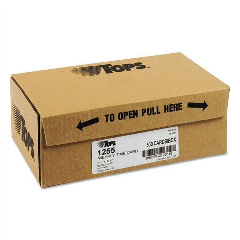 Time Clock Cards, Replacement for 10-100312/1950-9301/K14-36981D, One Side, 3.5 x 10.5, 500/Box Time Clock Cards, Replacement for 10-100312/1950-9301/K14-36981D, One Side, 3.5 x 10.5, 500/Box