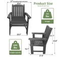 thumbnail image 3 of Fortune Candy HDPE Patio Dining Chair, for Outdoor Garden Yard, Heavy Duty 600 lbs, Gray, 3 of 6