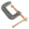Forney 2" Heavy Duty Malleable Iron C-Clamp, Copper Plated Spindles, 1 each, sold by each