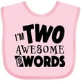 thumbnail image 3 of Inktastic I'm Two Awesome for Words 2nd Birthday Boys or Girls Baby Bib, 3 of 4