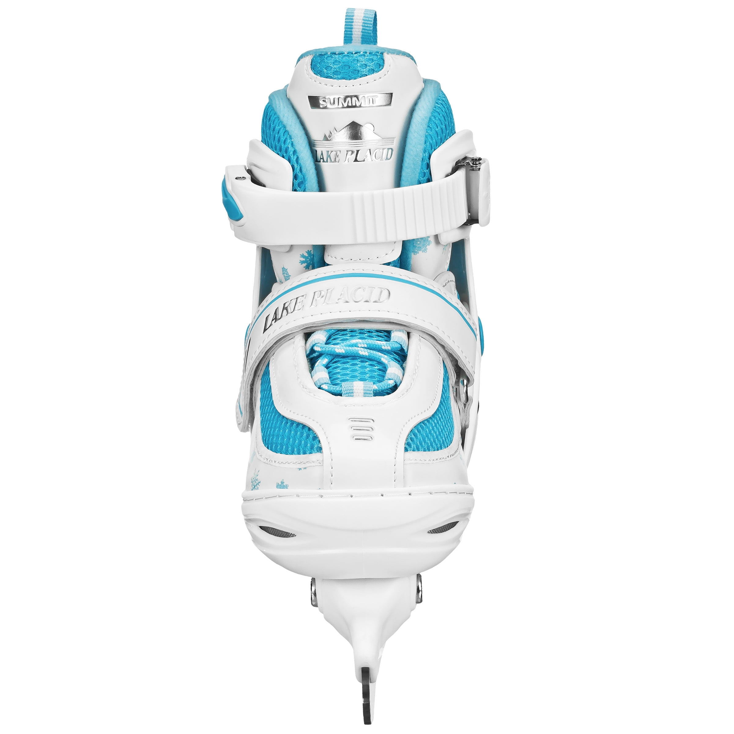 Lake Placid Summit Girl's Adjustable Ice Skate White/Blue Medium (1-4)