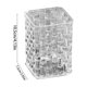 thumbnail image 3 of Caja de almacenamiento de plástico con textura tejida para bolígrafos, lápices, brochas de maquillaje, útiles de oficina, organizador de escritorio, blanco y gris, 3 of 6