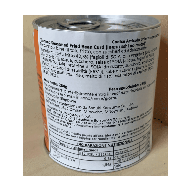 Nishimoto Shirakiku Inarizushi No Moto, Canned Fried Seasoned Bean