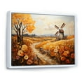 thumbnail image 2 of Designart "Mills In Holland Harvest Orange and Grey" Mills Floater Framed Canvas Print, 2 of 7