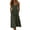 Army Green v neck boho dress a1, variant on Women Summer V Neck Sleeveless Button Down Boho Midi Dresses Flowy A-Line Casual Holiday Beach Party Sundresses, Black M