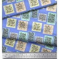 thumbnail image 3 of Soimoi Blue polyester Crepe Fabric Motivational Quotes Text Print Fabric by Yard 42 Inch Wide, 3 of 5