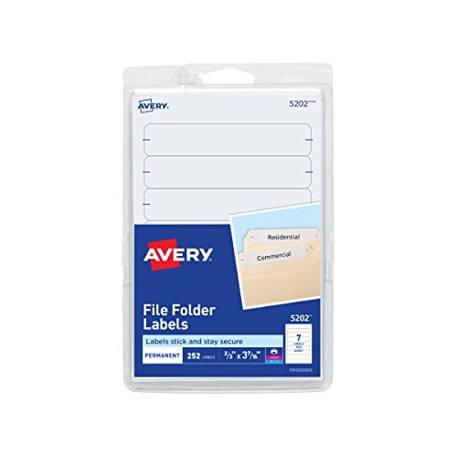 1/3 Cut Details about   Avery File Folder Labels for All Printers Pack of 252 Red
