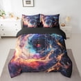 thumbnail image 2 of Manfei Natural Landscape 7 Pieces Bedding Comforter Set,Colorful Universe Full Bedding Set,Galaxy Starry Night Fitted Sheet Flat Sheet For Kids,Super Cozy Room Decor Reversible, 2 of 8