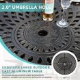 thumbnail image 2 of MEETWARM 10-Piece Outdoor Bar Set, All Weather Cast Aluminum Patio Bar Furniture with 8 Cushioned Swivel Bar Stools, Large 61" Round Patio Bar Height Table with Detachable Lazy Susan, Umbrella Hole, 2 of 7