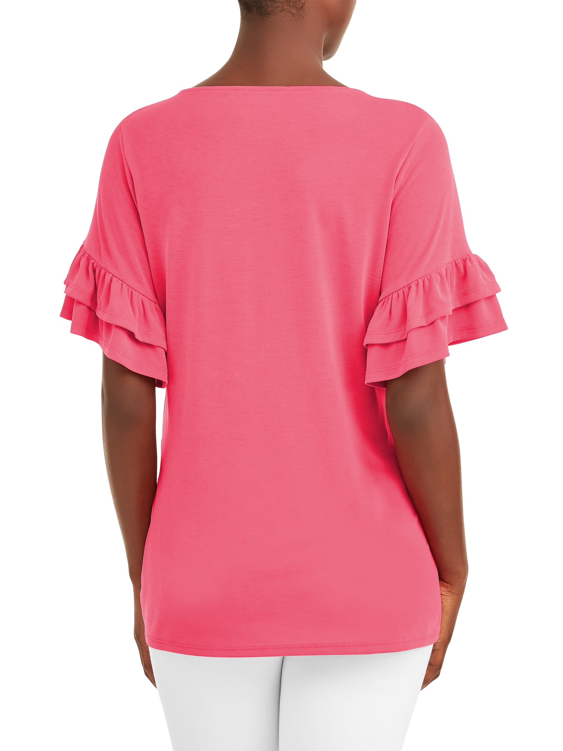 walmart ruffle sleeve top