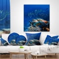 thumbnail image 4 of Designart Large Sea Turtle underwater - Abstract Throw Pillow - 16x16, 4 of 5