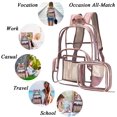 thumbnail image 5 of Clear Backpack with Cosmetic Bag Transparent PVC Backpack See Through School Bookbag with Small Pouch Fit 15.6 Inch Laptop for Wom, 5 of 5