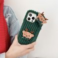 thumbnail image 5 of ELEHOLD for iPhone 15 Pro Max Cute Fluffy Case for Women Girls, with Deer Pattern, Luxury Soft Warm Fluffy Furry Plush Flexible TPU Shockproof Protective Phone Case For iPhone 15 Pro Max, Green, 5 of 5