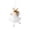 A002- White, variant on White Angel Doll Christmas Tree Ornament with Reindeer Antlers and Silver Wings