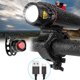 thumbnail image 1 of Juego De Luces Para Bicicleta De 350 Lúmenes, Luz Trasera Delantera Y Trasera Para Ciclismo Recargable Por Usb, Luz Para Bicicleta De Montaña Ligera Y Duradera Yuarrent OD016039-02, 1 of 6
