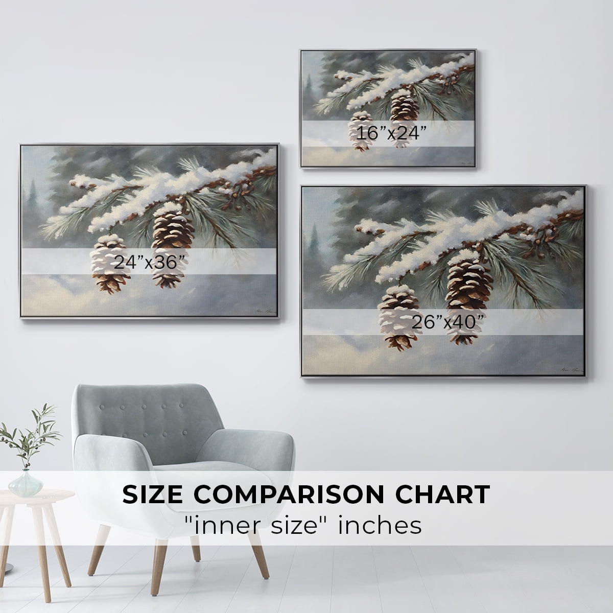 Vintage Landscape-CXCVIII By Wexford Home Framed in Silver Wood Gallery Wrapped Canvas 27 in. x 41 in.