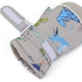 thumbnail image 4 of Krdevn Toddler Baby Winter Mittens Warm Waterproof Kids Gloves for Boys Girls Dinosaur Print Color Block Ski Snow Play,S, 4 of 8