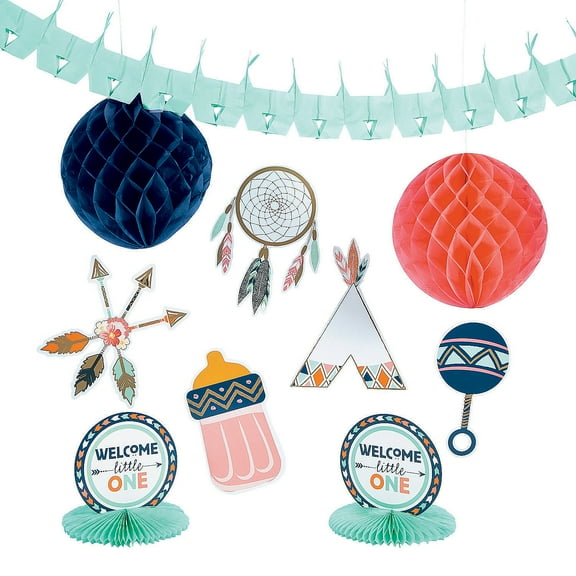 Tribal Baby Decor Kit (10Pc) - Party Decor - 10 Pieces