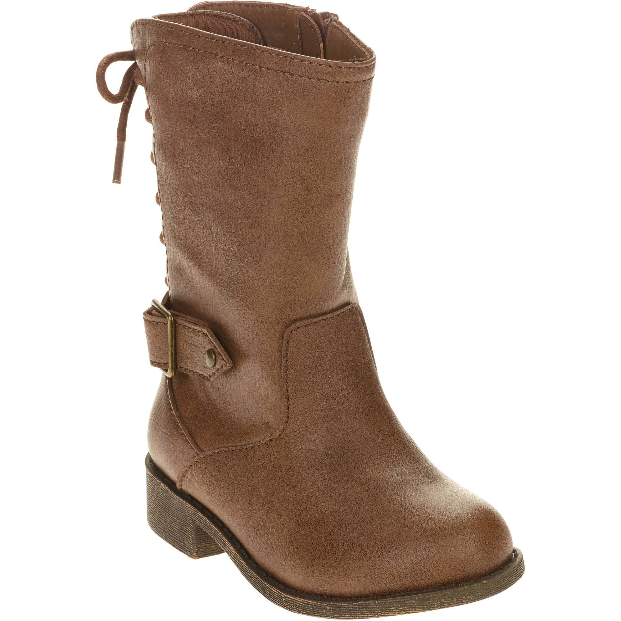 Toddler Girl's Back Lace Boot - Walmart.com