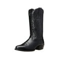 thumbnail image 5 of Cowboy Boots for Men Comfortable Mid Calf Boot  Embroidered Cowboy Shoes Black 6, 5 of 10