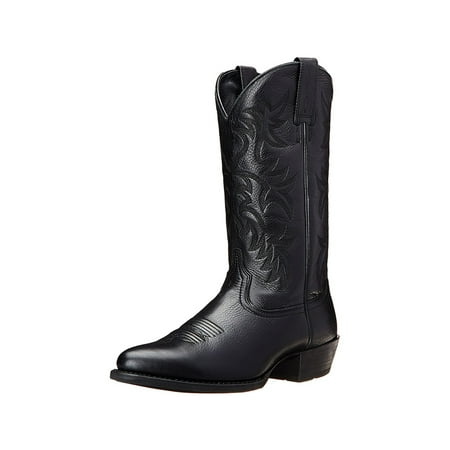 

Gomelly Boots for Men Cowboy Style Cowboy Boots Wide Width Comfortable Mid Calf Boot Non Slip Wide-Calf Casual Embroidered Shoes Black 6