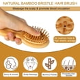 thumbnail image 7 of OPALESQUE 2PCS Bamboo Hair Brush Wood Travel Brush Mini Hairbrush For Women Massage Scalp Natural Paddle Pocket Bamboo Handle Wood Bristle Detangling Brush for Hair Growth for All Hair Types, 7 of 7