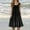 A04-Black, variant on CALAFEBILA Summer Dresses for Women Sleeveless Solid Color Sundresses for Women Casual Crew Neck Tank Mini Beach Knee Length Dresses