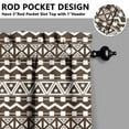 thumbnail image 5 of Boho Kitchen Curtains for Windows – Rustic Tribal Floral Print Cafe Curtains, Vintage Bohemian Geometric Panels for Home Décor, 5 of 6