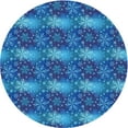 thumbnail image 1 of Ahgly Company Machine Washable Indoor Round Transitional Blueberry Blue Area Rugs, 7' Round, 1 of 7