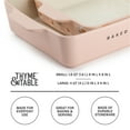 thumbnail image 2 of Thyme & Table Stoneware Square & Rectangular Baker, Pink, 2-Piece Set, 2 of 6
