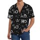 thumbnail image 1 of Balery Ho-Ho-Ho 2 Camisa Casual de Manga Corta con Botones para Hombre, Texturizada, Estilo Cubano, para Playa, Verano-4X-Large, 1 of 5