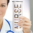 thumbnail image 4 of Nurse Tumbler with Lid and Straw,Nurse Life Cup School Leopard Nurse Coffee Mug,Cup,Water Bottle,Skinny Tumbler,Nurse Gifts for Women， 20 Oz Stainless Steel Insulated Tumbler, 4 of 5