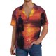thumbnail image 1 of Fotbe Sunset River Western Cowboy Camisa Estampada de Manga Corta para Hombre, Casual de Verano, Estilo Playero, Sin Arrugas-4X-Large, 1 of 5